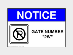 Gate Number Signs